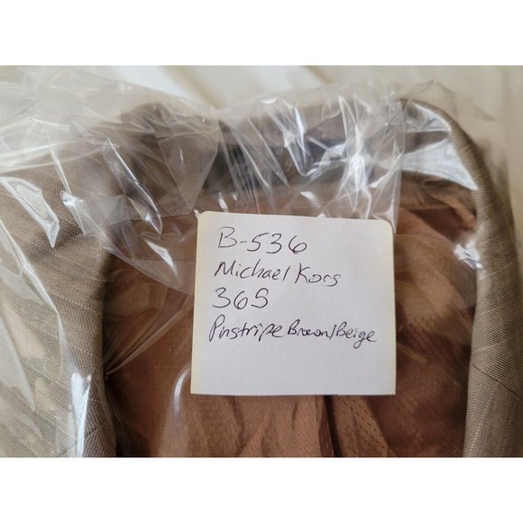 Michael Kors Men's 36S Sport Coat Jacket 100% Wool Beige 3-Button/Two-Vent B536 - Picture 12 of 12